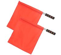 2PCS Sports Arbitree Flags avec Poteau en Acier Inoxydable - Haute visibilité des Lignes de Ligne pour le Football, le Football et Plus (rouge)