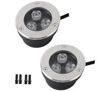 2PCS Spot LED Sous Marin - 3W Lumière LED Submersible, Lumières De Paysage Basse Tension, Projecteurs Extérieurs Intégrés Étanches IP68, pour Décoration D'éclairage Terrasse D'allée De Pelouse ( Color