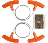 2pcs Stainless Steel Cable Saw Pocket Steel Wire Tool Mini Versatile Chain Saw For Hiking Camping And Outdoor Emergencies