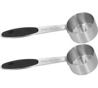 2Pcs Stainless Steel Coffee Measuring Scoop 1/8 Cup 30ml Measuring Tablespoon Table Spoon for Coffee Bean Milk Powder Tea