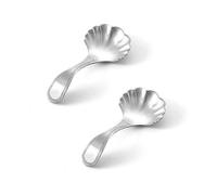 2PCS Stainless Steel Coffee Scoop Stainless Steel Tea Scoop Creative Shell Shaped Coffee Scoop for Coffee Bean Tea