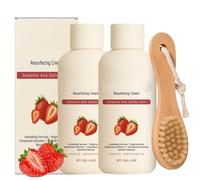 2Pcs strawberry Skin Treatment,trawberry Legs Treatment,Advanced Triple-Acid Complex,Trystrawberry Resurfacing Cream,Helps Reduce Chicken Skin Bumps,Exfoliating Body Cream With Deep Hydration