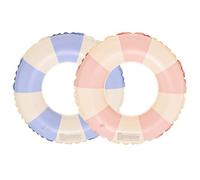 2PCS Stries Bouee Piscine Adulte, 100cm Bouée Piscine Anneau de Natation, Jouet Piscine Bouée Gonflable, Durable Bouées et Matelas Gonflables, Jeux Piscine,Bouée d'été Eau Jouet Adultes et Enfants