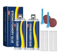 2Pcs Strong Foundry Glue,Metal Repair Glue,Casting Repair Glue,Strong Metal Casting Welding Glue,All-Purpose Repair Glue for Repairing All Surfaces