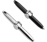 2pcs Stylo À Bille En Métal,Fidget Spinner Pen Avec Outil D'écriture De Lumière Led Stylo Fidget Pratique Stylo À Bille À Pointe Lumineuse Pour L'éclairage Pour Écrire Dans L'obscurité