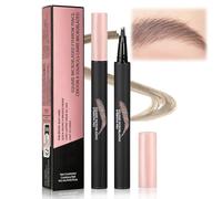 2pcs Stylo Sourcils à Pointe Micro Fourchue,Crayon à Sourcils Microblading Effet Poils,Stylo sourcil à Texture Réaliste,Effet durable,Apparence des sourcil plus complète(01 Caramel Blonde)