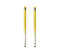 2Pcs Stylo Stylus pour écran Tactile, Stylet 2-en-1 pour iPad, Remplacement du Stylet Haute sensibilité et précision pour Tous Les écrans tactiles pour iPhone/ipad/Android/Tablettes (Jaune)