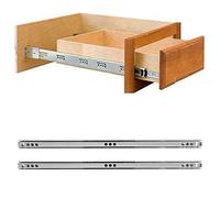 2pcs Sucider Dather Tlide, complet d'extension de balle à balle des glissoirs de tiroir des rails et rails de tiroir du support inférieur, rails de tiroir d'armoire de cuisine