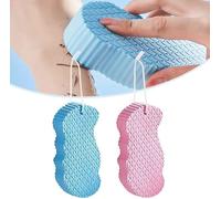 2pcs Super Soft Exfoliating Bath Sponge，Brosse de Douche Exfoliante Ultra Douce,PVA Éponge Exfoliante Corps peau Morte Retrait
