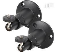 2Pcs Support de Fixation pour caméra Réglable Support de Montage Mural pour la sécurité Compatible avec Ring Stick Up Cam/EufyCam 2C Pro/Arlo Pro/Ultra/Wyze Cam Panavec vis 1/4"" Noir