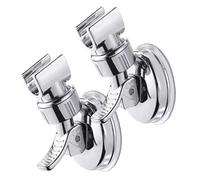 2pcs Support de la tête de douche à viande tasserie à la psexon réglable Porte-tête douche main avec support ventouse en chrome pour salle bain