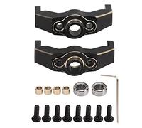 2pcs Support de Moyeu C en Laiton Supports de roulettes en Laiton RC Professionnels avec Roulements pour Voiture Traxxas TRX4M 1/18 RC Robuste Usiné CNC Stabilité