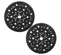 2Pcs Support de Protection 150mm 67 Trous pour Mirka CEROS DEROS 8295612111, Ponçage Auto-agrippants Plateau Pad Nylon de Interface pour Ponceuse Orbitale Aléatoire 6/7 /9/15 Trous