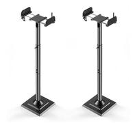 2Pcs Support enceinte surround, pied universel hauteur réglable 86-109 cm Compatible avec Bose/JBL/Sony, gestion des câbles
