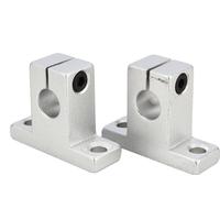 2PCS Support linéaire de manuel de serrage d'arbre de rail, support de mouvement pour les types de barres de machine multiaxes d'appareils électroniques