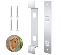 2pcs Support pour Nichoir, Acier Galvanisé Support de Montage pour Nichoir à Oiseaux avec 4 Vis Cintre pour Nichoir à Oiseaux pour Sécuriser Les Nichoirs à Oiseaux Mangeoires