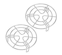 2Pcs Support Vapeur en Acier Inoxydable, Cuiseur Résistant à la Chaleur Support Vapeur Rond Support de Grille de Dessous de Plat Panier Vapeur Oeuf Panier Dessous de Plat Casserole(15.5cm)
