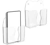 2pcs Supports De Téléphone Muraux, Support Mural En Plastique Téléphone Portable Support De Chevet Pour Smartphone Accessoires Pour Iphone Et Android (Blanc Glacier)[Pop948932]