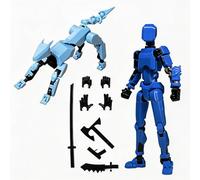 2pcs T13 Action Figurine Figurine D'action Imprimée en 3D modèle d'activité robotique figurine d'action jouet chien robot figurine d'action animale les canapés chambres chambres salons (bleu-bleu)