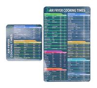 2Pcs Tableau des Temps de Cuisson de la Friteuse à Air, Feuille de Triche de L'aimant de la Friteuse à Air Guide Rapide de la Cuisson et de la Friture