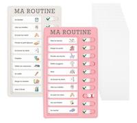 2pcs Tableaux Routine Enfant Liste Planning Tâche à Faire to do List|Tableau Mémo,Checklist,,Liste de Contrôle,Tâches Ménagères