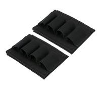 2pcs Tactique modulaire Organisateur Insert Bag Militaire Tactique élastique Lampe de Poche chemlight Porte-Batterie Balle Balle Shell Stylo Organisateur Sac de Stockage Crochet et Boucle (Black)