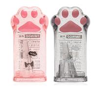 2PCS Taille-Crayon Manuel Taille Crayon avec Reservoir,Taille-Crayon Mignon Patte de Chat,Taille Crayon Enfantavec Reservoir Enfant, Gadget Taille-Crayon, pour Enfants, Étudiants, Écoles, Voyages