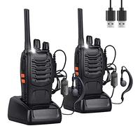 2PCS Talkie Walkie Rechargeable Longue portée 16CH Talkies-Walkies Radios PMR Professionnelle Portée 1-3 km,pour Survie sur Le Terrain Camping,Randonnées