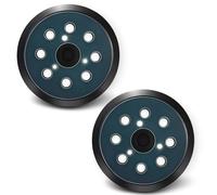 2PCS Tampon de Remplacement 125mm avec 8 Trous pour Ponceuse, Disque à Poncer, Patins de Ponçage, Plateau à Poncer Compatible pour Ponceuse Excentrique et Orbitale, Accessoires de Ponçage Durables