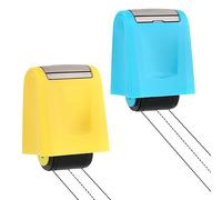 2pcs Tampons à Rouleau de Pratique Lignes d'Écriture en Pointillés, Auto-Encreur Tampons Roulants Tampons pour Enseignants Étudiants Enfants Salle de ureau Maison (Jaune, Bleu)