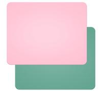 2PCS Tapis Silicone 50×40cm,Tapis Silicone Resine Epoxy, Antiadhésif Tapis en Silicone pour Resine Epoxy, Résistant à la Chaleur Antidérapant Tapis Table pour Fabrication Moulage Époxy,Rose+Vert