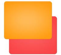 2PCS Tapis Silicone 50×40cm,Tapis Silicone Resine Epoxy, Antiadhésif Tapis en Silicone pour Resine Epoxy, Résistant à la Chaleur Antidérapant Tapis Table pour Fabrication Moulage Époxy,Orange+Rouge