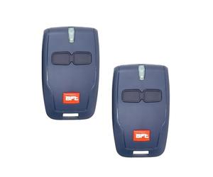 2PCS Télécommande 433MHz pour ouvre-porte BFT, remplacement pour Télécommande BFT Mitto 2, porte de garage 2 canaux avec porte-clés, compatible avec système de portail électrique MITTO B RCB02 12V