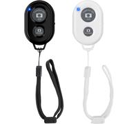 2PCS Télécommande Bluetooth Selfie sans Fil pour Smartphones avec Dragonne,Adapté pour Le Déclenchement de l'Obturateur,Compatible avec Apple iOS et Android/iPhone/iPad/Samsung/et Autres Phone(Q1043)