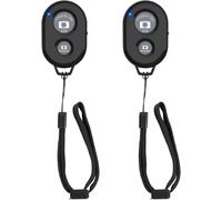 2PCS Télécommande Bluetooth Selfie sans Fil pour Smartphones avec Dragonne,Adapté pour Le Déclenchement de l'Obturateur,Compatible avec Apple iOS et Android/iPhone/iPad/Samsung/Autres Téléphone(Q181)