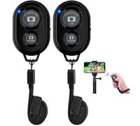 2PCS Télécommande Bluetooth Selfie sans Fil pour Smartphones avec Dragonne, Adapté pour Le Déclenchement de l'Obturateur, Compatible avec Apple iOS et Android/iPhone/iPad/Samsung/Autres Téléphones
