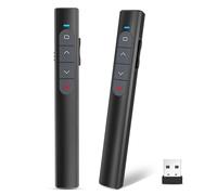 2PCS Telecommande Ordinateur Powerpoint, Pointeur du Présentateur avec 2.4GHz USB Telecommande Powerpoint Stylo Présentations