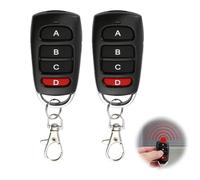 2Pcs Telecommande Universelle Portail Garage 433 Mhz Porte de Garage Sans Fil Clonage Rapide Duplicateur Multicode à 4 Boutons Telecommande Portée 50m Bip Portail Universelle pour Porte de Garage