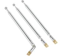 2pcs Telescopic Antenna Cables for TV Radio 7 Sections Design Universal Antenna (76.5cm-3pcs)