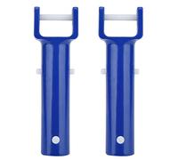 Fdit 2pcs tête de v poignée Bleu Piscine v Forme Clip Brosse Manche de Remplacement de la tête pour Piscine Accessoires