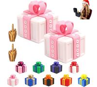 2PCS The Prank Box - Hilarious Screw Challenge with Middle Finger Surprise, Multicolor Annoying Prank Gift Box, 3D Funny Screw Toy, Pop-Up Novelty Funny Gift for Christmas, Halloween (G)