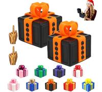 2PCS The Prank Box - Hilarious Screw Challenge with Middle Finger Surprise, Multicolor Annoying Prank Gift Box, 3D Funny Screw Toy, Pop-Up Novelty Funny Gift for Christmas, Halloween (E)