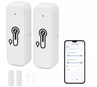 2Pcs Thermomètre Hygromètre Intérieur Connecté WiF pour Alexa Google | Pour et Tuya/Smart Life Mini Capteur de Alerte Température et d'Humidité Intelligent Surveillance à Distance pour Maison Cave