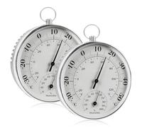 2pcs Thermomètre Hygromètre Mural, Thermomètre Hygromètre Analogique, Thermo-Hygromètre Hygromètre Thermomètre Hygromètre De Thermomètre Analogique Hygromètre Pour Intérieur Extérieur