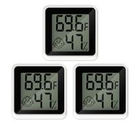 2pcs Thermomètre hygromètre numérique,Moniteur d'humidité de thermomètre d'intérieur, Mini Station météo, ℃/℉, écran LCD