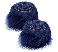 2Pcs Tissu Fabric Furry Fausse Fourrure Bandes Prédécoupées 2x60 Pouces Ruban en Fourrure Synthétique Tissu en Fourrure Synthétique pour Gnome Barbe Père Noël Cheveux Nain DIY Artisanat Décoration