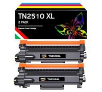 2pcs TN2510XL 3000 pages Toner haute capacité compatible avec Brother HL-L2400DWE, HL-L2445DW,DCP-L2620DW,DCP-L2660DW,DCP-L2665DW,MFC-L2800DW,MFC-L2827DWXL,MFC-L2835DW,MFC-L2860DWE (paquet 2 PCS)