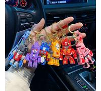2pcs Transformers Poupée Porte-Clés Pendentif Hommes Voiture Porte-Clés Pendentif Centre Commercial