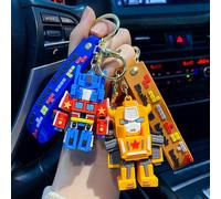 2pcs Transformers Poupée Porte-Clés Pendentif Hommes Voiture Porte-Clés Pendentif Centre Commercial