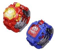 2Pcs Transforming 2 en 1 Montre Robot Montre Numérique Électronique Robot Montre Multicolor RA396 Multicolor G